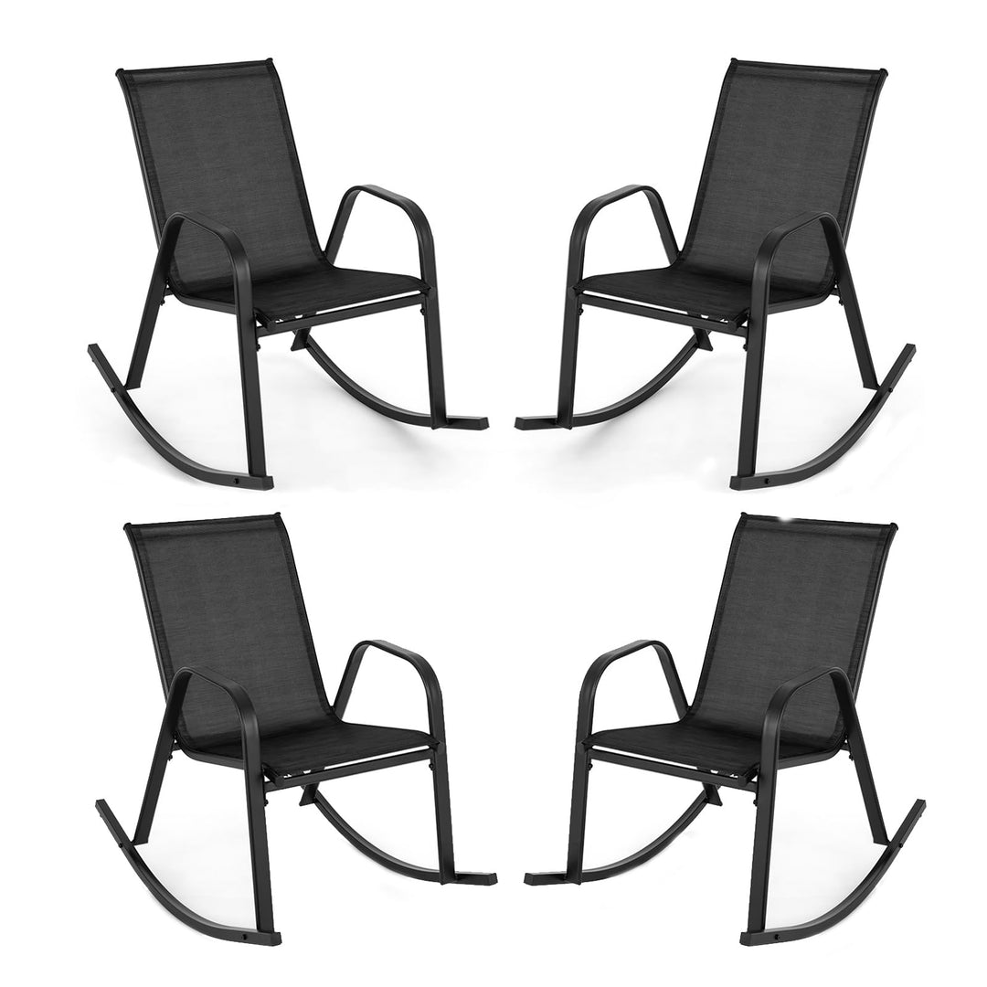 Giantex Outdoor Rocking Chairs , Patio Rocking Chairs w/Breathable Seat &amp; Back