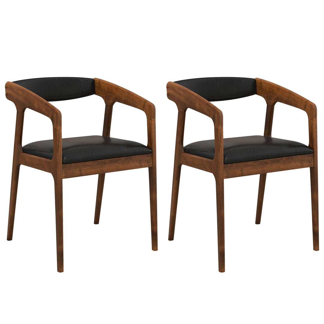 Giantex Modern Accent Chair - PU Leather Upholstered Armchairs w/Cozy Backrest &amp; Padded Seat Cushion