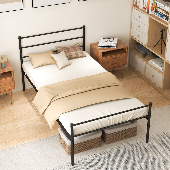 Giantex Twin Size Metal Bed Frame with Headboard &amp; Footboard, 13.5 Inch Platform Bed Frame