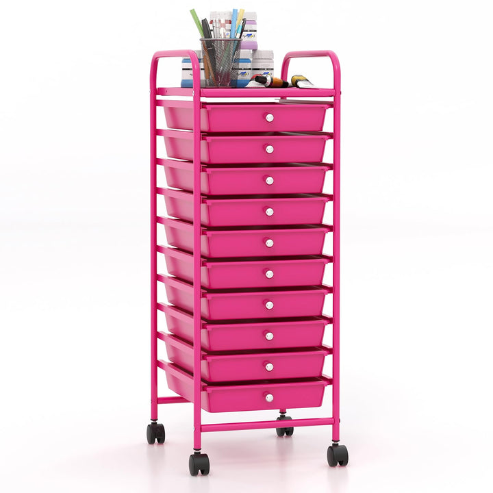 Giantex Rolling Storage Cart on Wheels with 10 Drawers