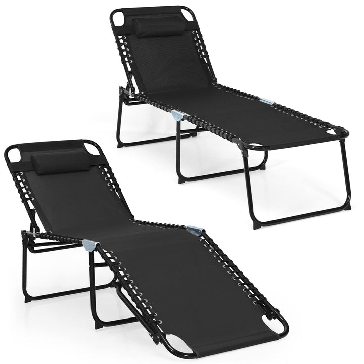 Giantex Patio Chaise Lounge Chair Foldable W/Adjustable Positions