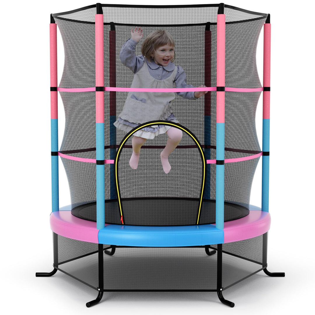 Giantex 55" Kids Trampoline with Safety Enclosure Net