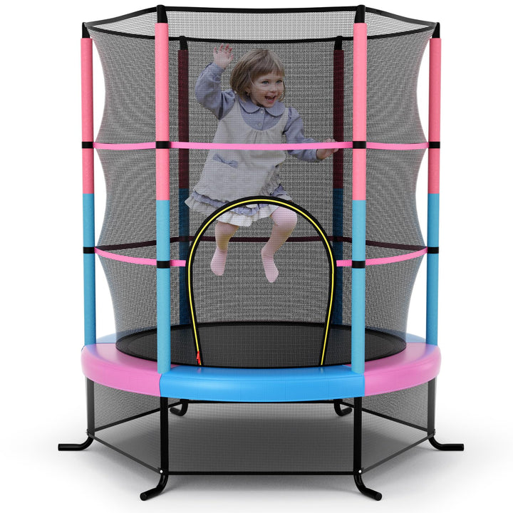 Giantex 55" Kids Trampoline with Safety Enclosure Net