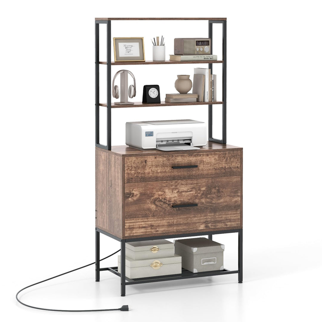 Giantex Tall 2-Drawer File Cabinet - Filing Cabinet