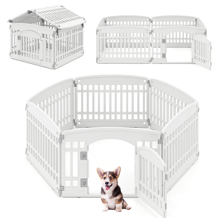 Giantex 6/12 Panel Dog Playpen 24&