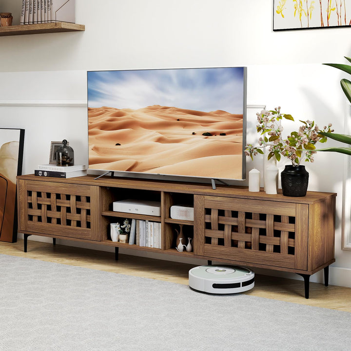 Giantex Mid Century Modern TV Stand for 60-80 Inch TV