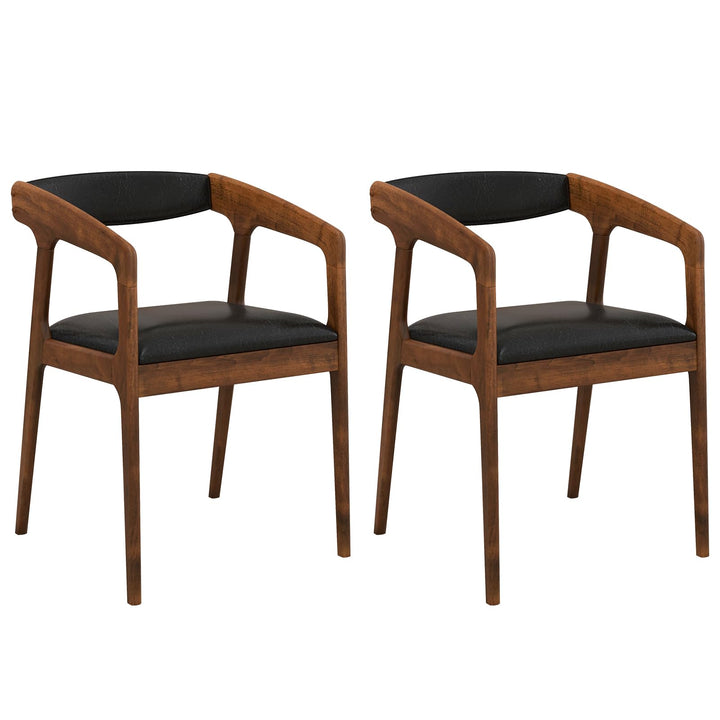 Giantex Modern Accent Chair - PU Leather Upholstered Armchairs w/Cozy Backrest &amp; Padded Seat Cushion