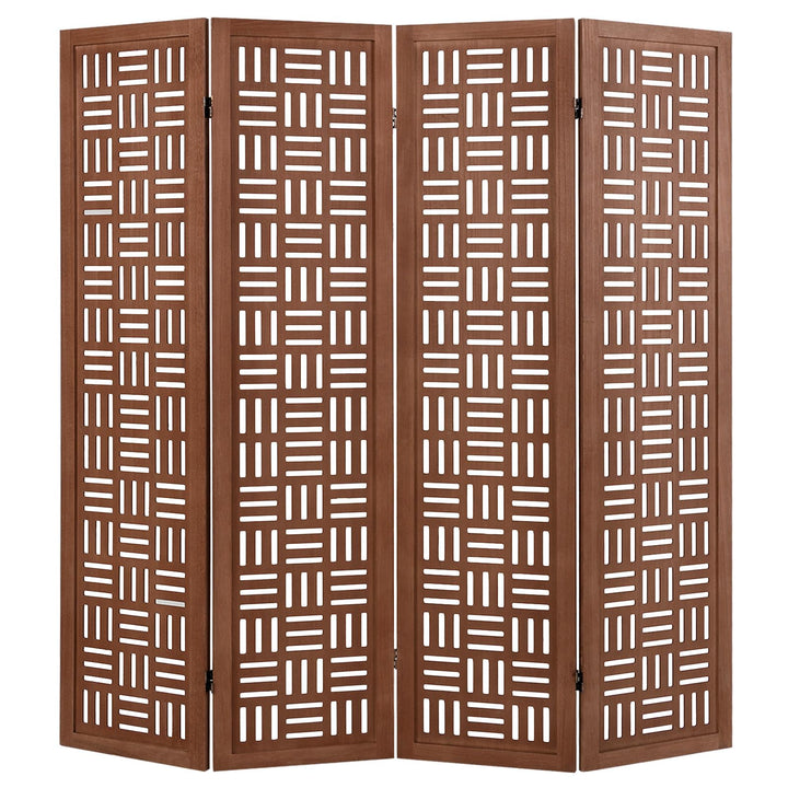 Giantex 4/6 Panels Room Divider - Folding Room Dividers with Carved Cutout Pattern &amp; Solid Wood Frame