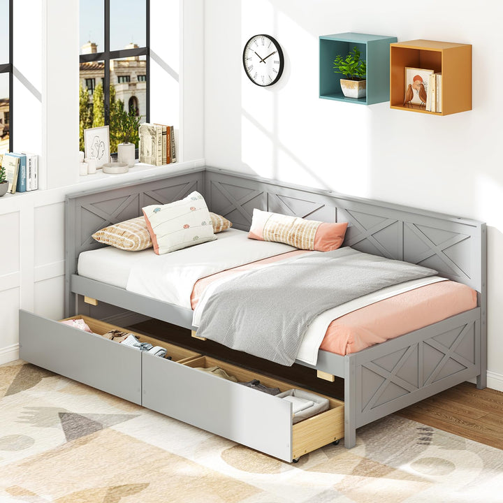Giantex Twin Daybed with 2 Storage Drawers