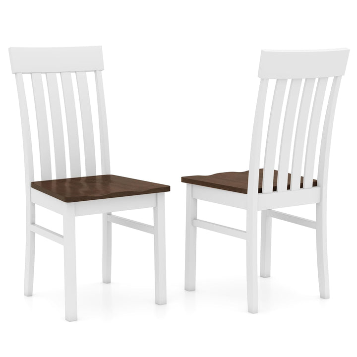Giantex Wooden Dining Chairs Set of 2/4 with Hollowed Backrests &amp; Rubber Wood Seats