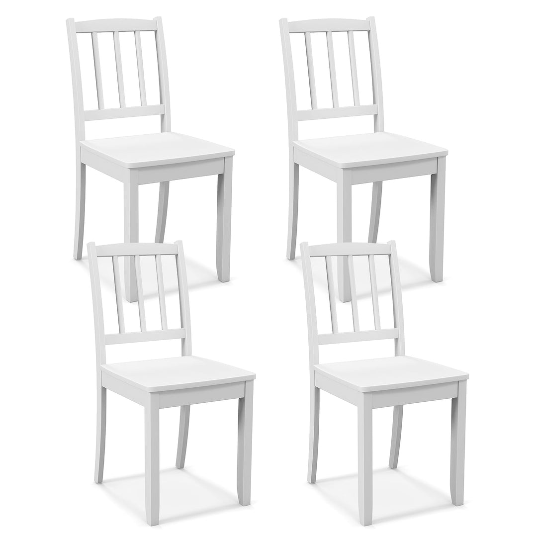 Giantex Farmhouse Dining Chairs Set of 2/4, Modern Kitchen Chairs w/Rubber Wood Legs &amp; Curved Backrest