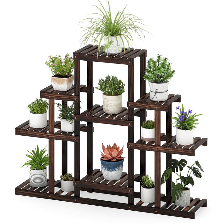 Giantex Plant Stand Indoor &amp; Outdoor 6 Tier Wood Flower Pot Stand for Multiple Plants