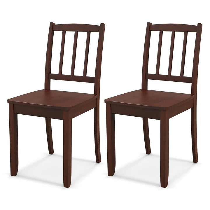 Giantex Farmhouse Dining Chairs Set of 2/4, Modern Kitchen Chairs w/Rubber Wood Legs &amp; Curved Backrest