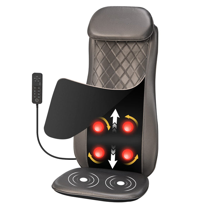 Giantex Back Massager Chair Pad - Massage Seat Cushion with Heat &amp; Vibration