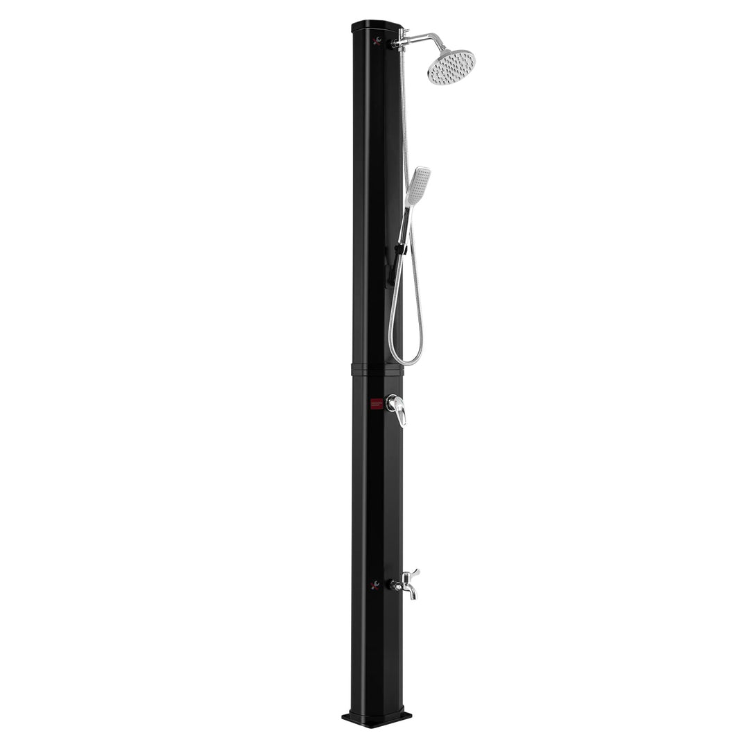 Giantex 7.2 FT 2-Section Solar-Heated Outdoor Shower, Pool Shower W/Free-Rotating Shower Head