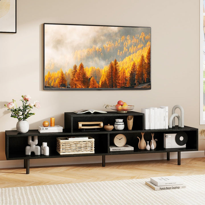Giantex 3 Cubby TV Stand for 55/65/70 Inch TV | 63" Modern Entertainment Center