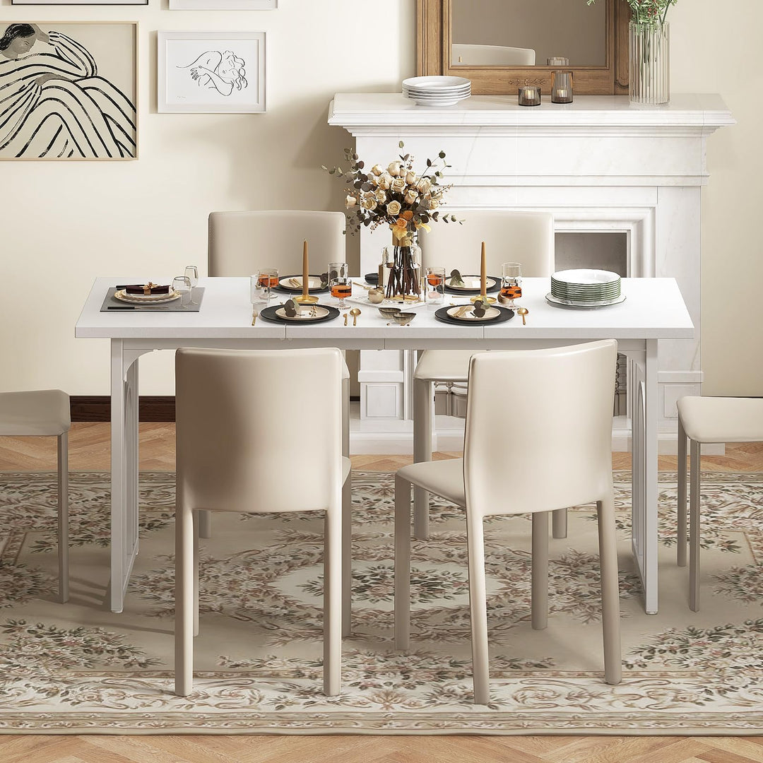 Giantex 63"x24" Large Kitchen Table with Heavy Duty Arched Metal Legs