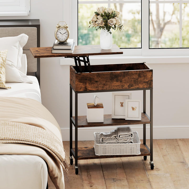 Giantex End Table with Charging Station - Lift Top Narrow Side Table (1/2)
