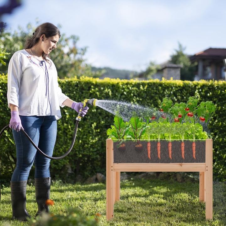 Giantex 30”x18”x24” Raised Garden Bed Elevated Wood Planter Box with Legs