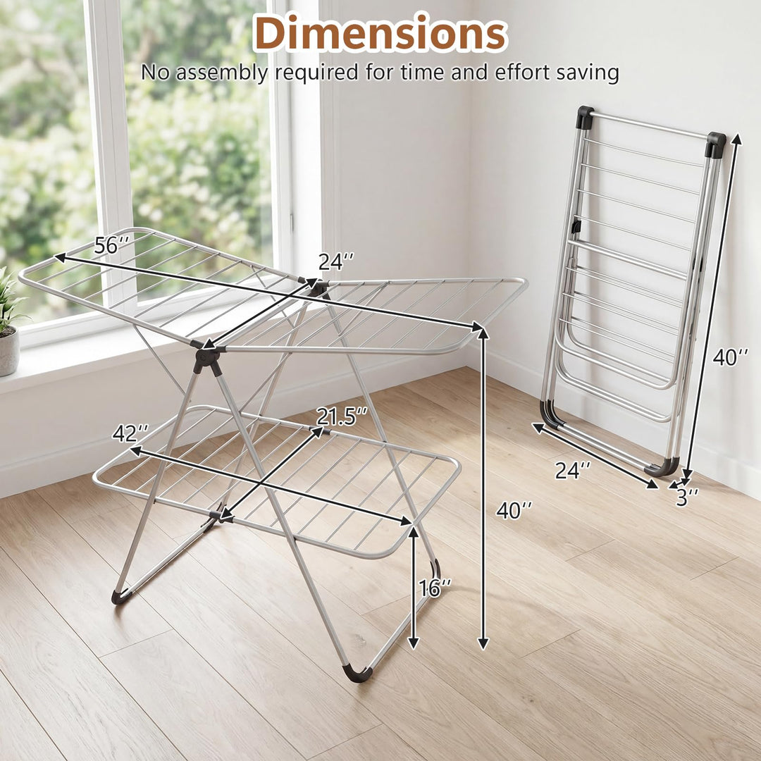 Giantex Foldable Clothes Drying Rack for Indoor and Outdoor Use