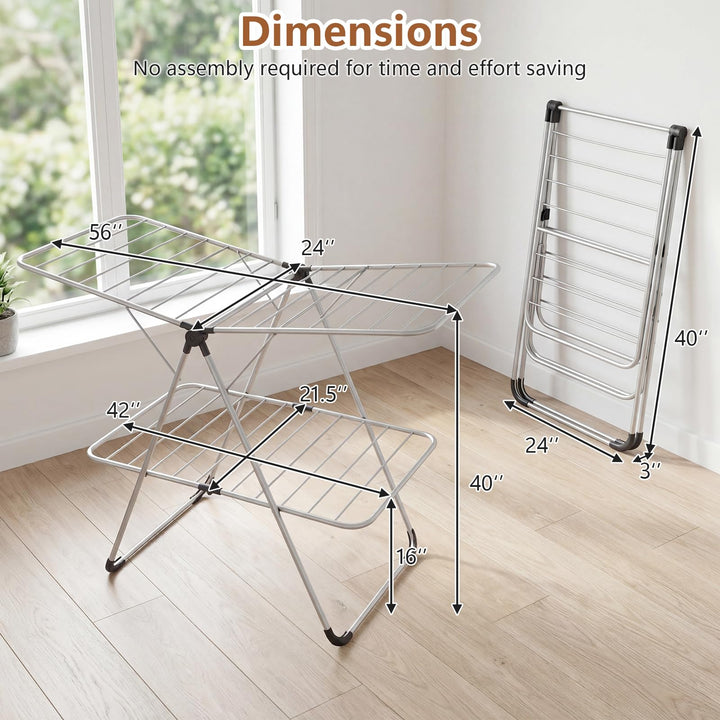 Giantex Foldable Clothes Drying Rack for Indoor and Outdoor Use