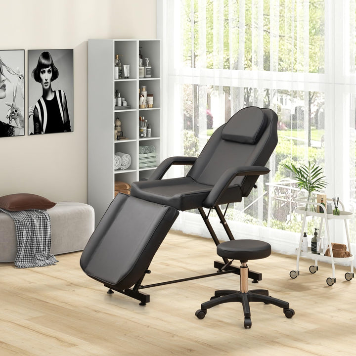 Giantex 73" Facial Chair with Hydraulic Stool, Tattoo Chair with with Adjustable Backrest &amp; Legrest