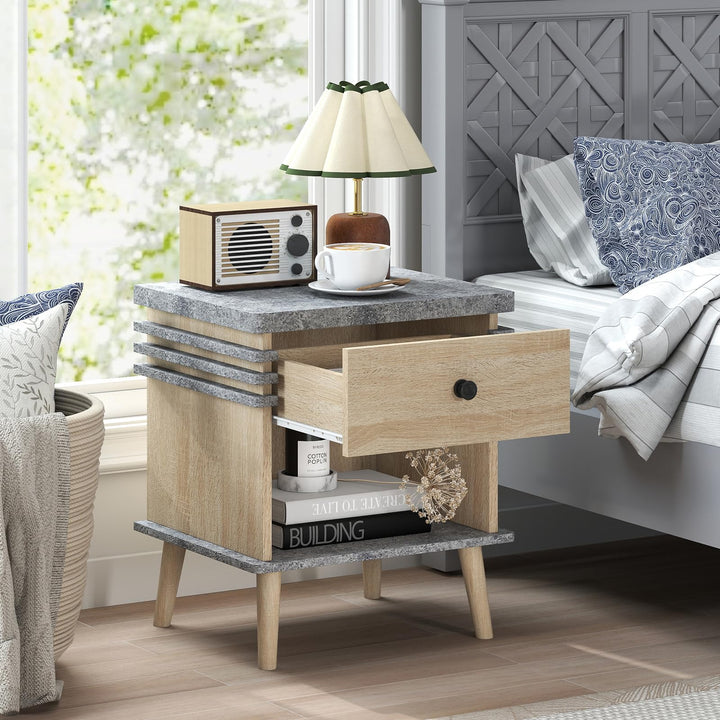 Giantex Modern Nightstand Set of 1/2