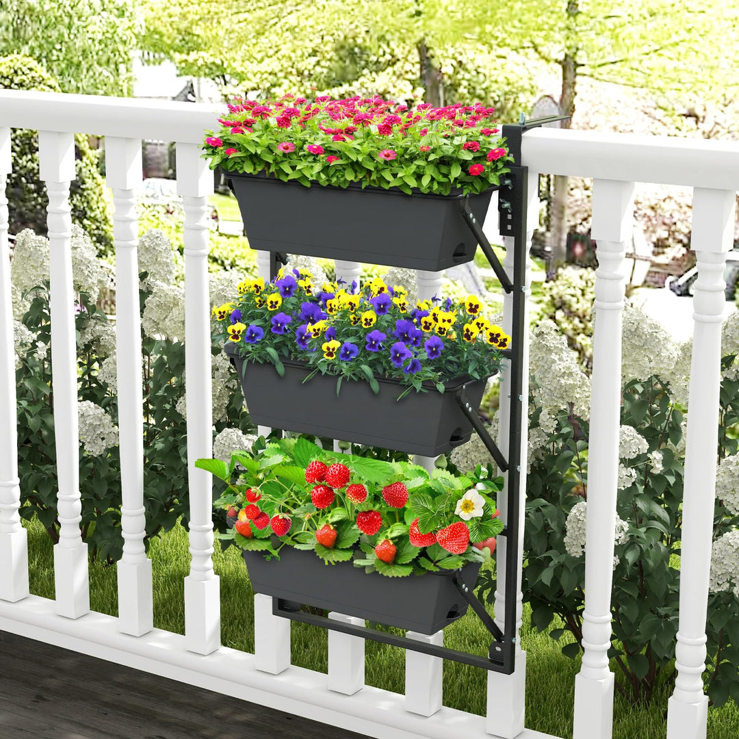Giantex Vertical Raised Garden Bed, Hanging &amp; Wall-Mounted Planter Garden Boxes