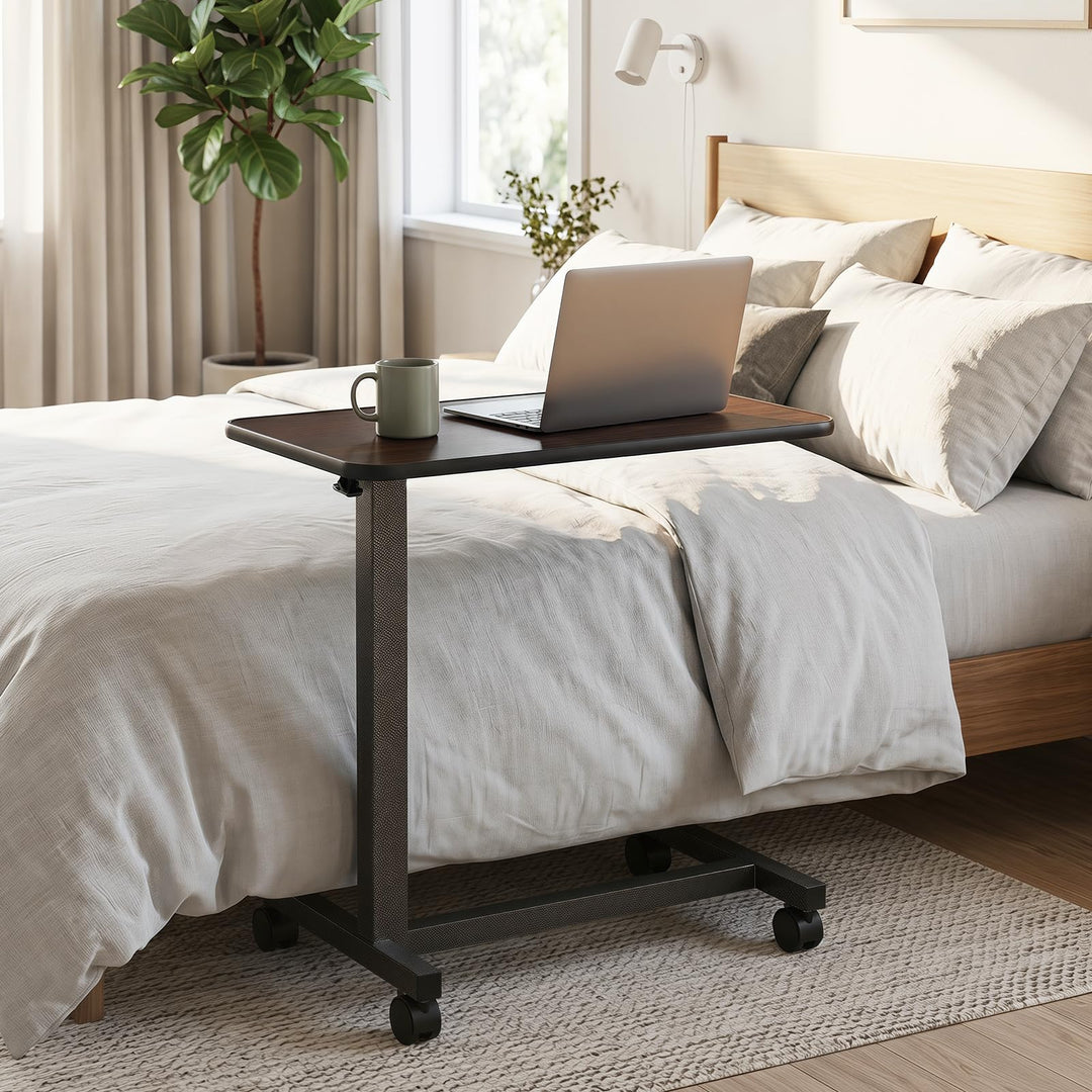 Giantex Overbed Table with Lockable Rolling Wheels