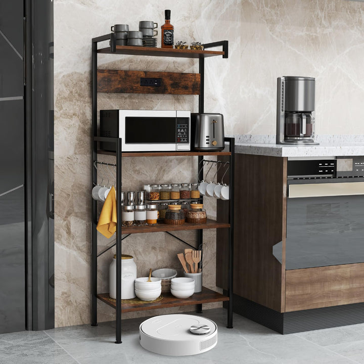 Giantex Bakers Rack with Storage 4 Tiers Shelf