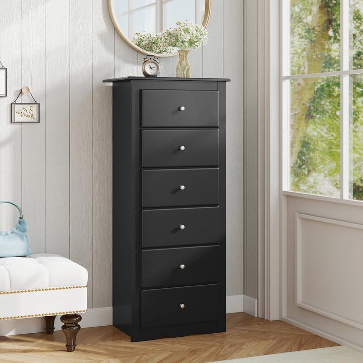 Giantex 6-Drawer Dresser, Tall Chest of Drawers for Bedroom