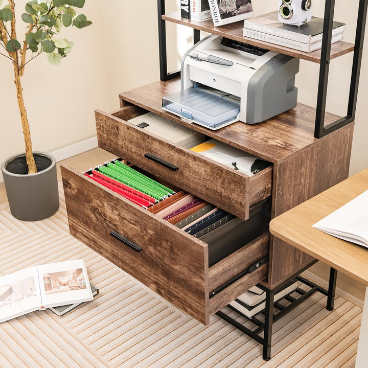 Giantex Tall 2-Drawer File Cabinet - Filing Cabinet