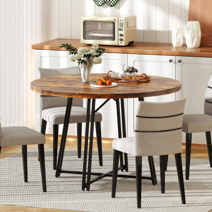 Giantex 47-inches Round Dining Table for 4-6 People