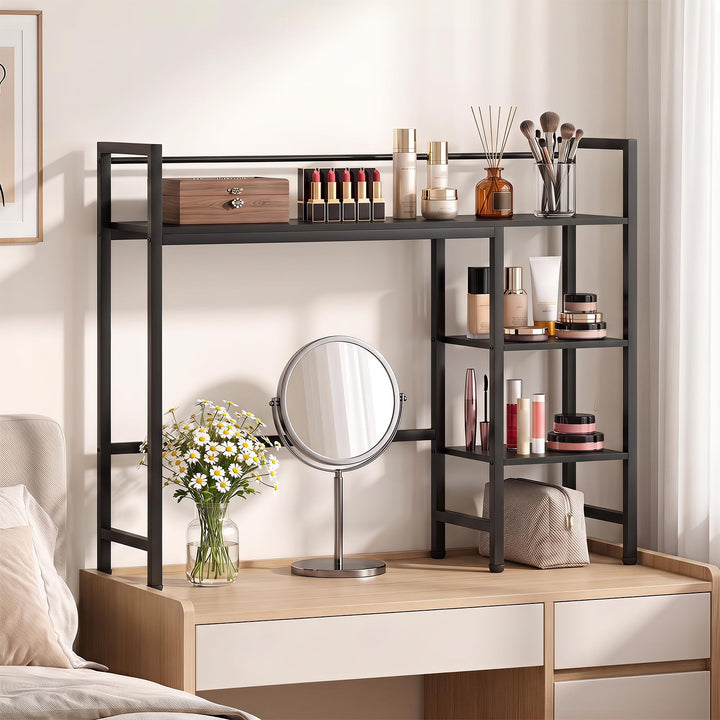 GIANTEX 4-Tier Desktop Bookshelf | 38.5" Dorm Desk Hutch for 27" Monitor