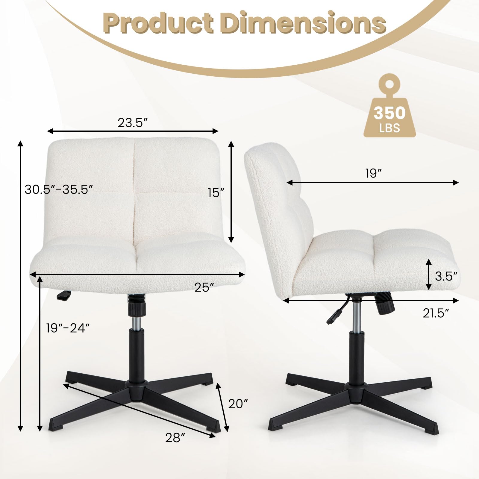 Giantex Cross Legged Office Chair