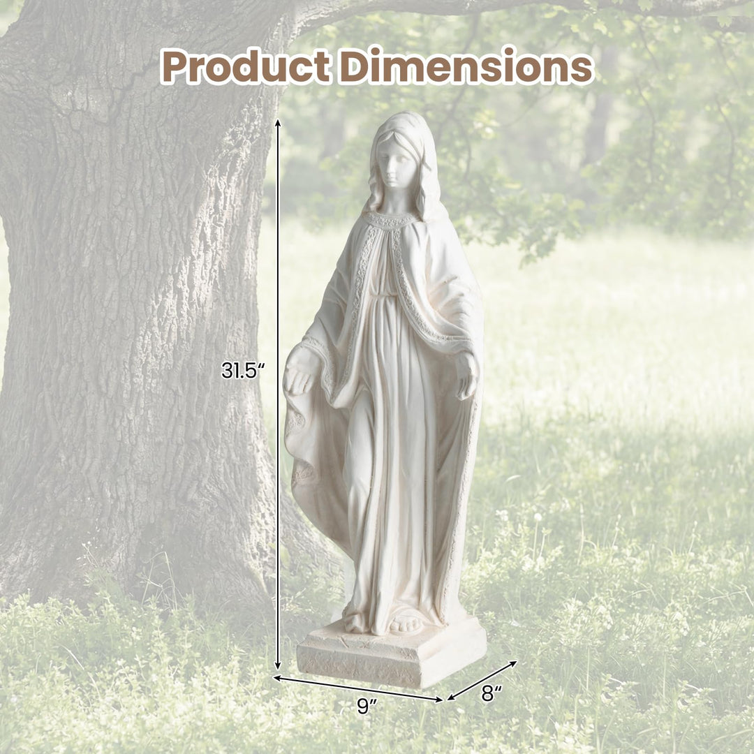 Giantex Virgin Mary Garden Statue 31.5"| Blessed Mother Outdoor Religious Statue