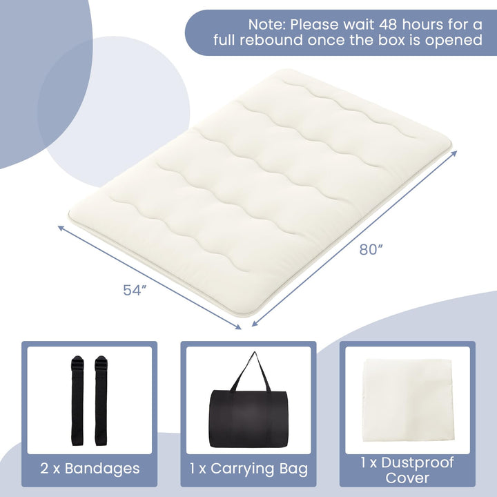 Giantex Japanese Floor Mattress Futon Mattress, Roll Up Mattress Tatami Mat with Washable Cover and Carry Bag