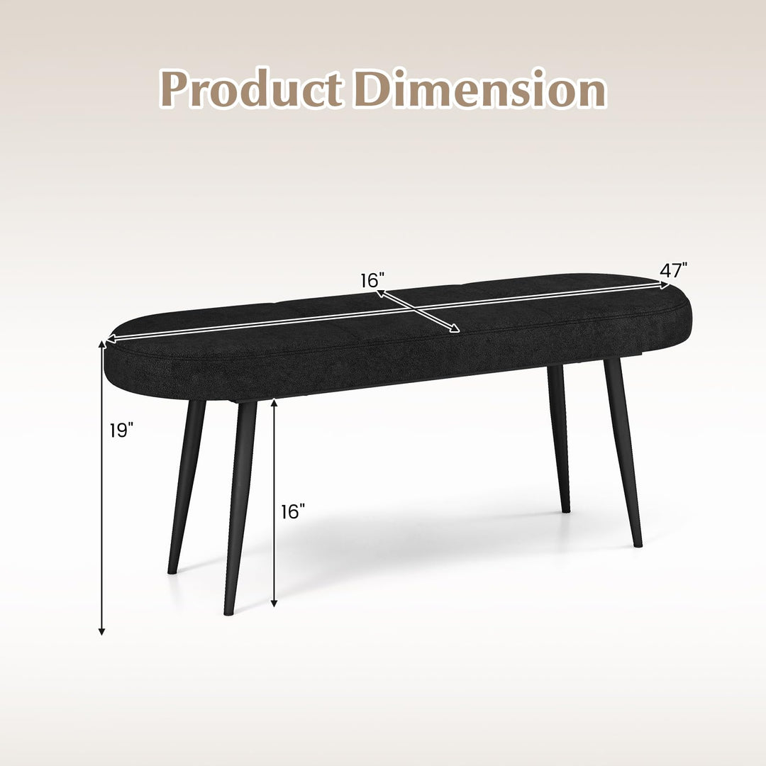 Giantex 47 inch Entryway Bench - End of Bed Bench