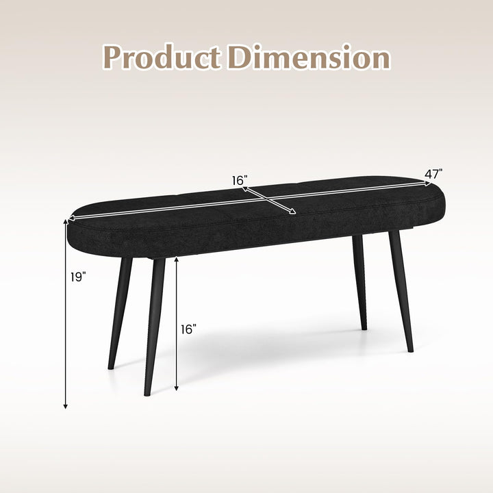 Giantex 47 inch Entryway Bench - End of Bed Bench