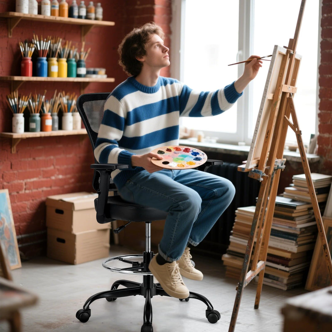 Giantex Mesh Drafting Chair, Standing Desk Chair