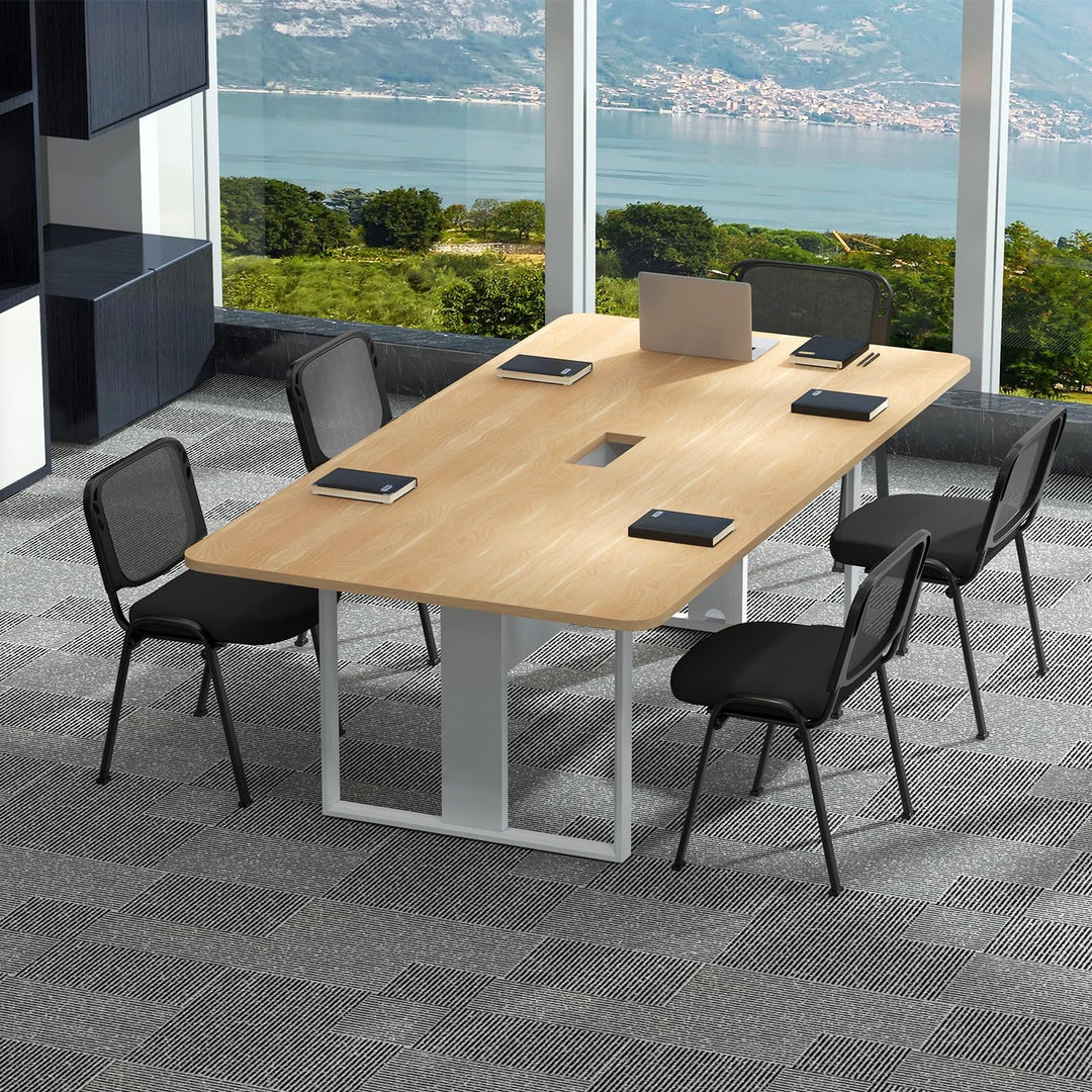Giantex Set of 5 Stackable Conference Chairs with Mesh Back