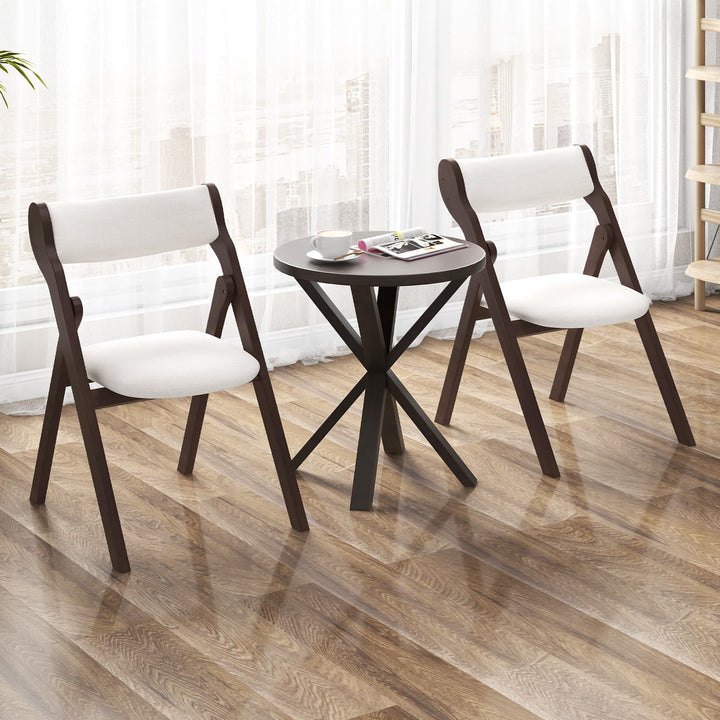 Giantex Folding Dining Chairs, Upholstered Kitchen Chairs w/Comfy Padded Backrest &amp; Seat