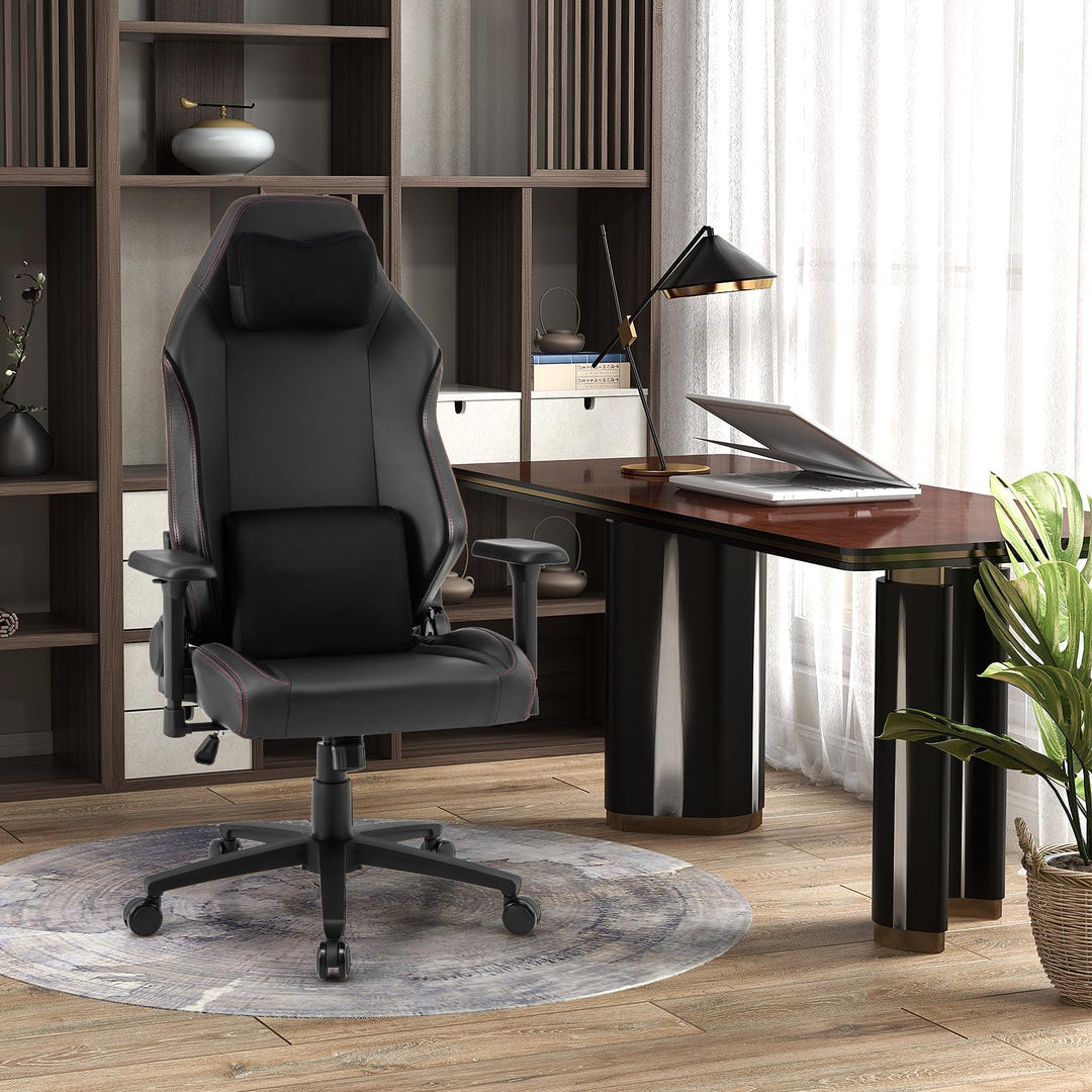 Giantex Gaming Chair Video Game Chair with Magnetic Headrest &amp; Lumbar Support