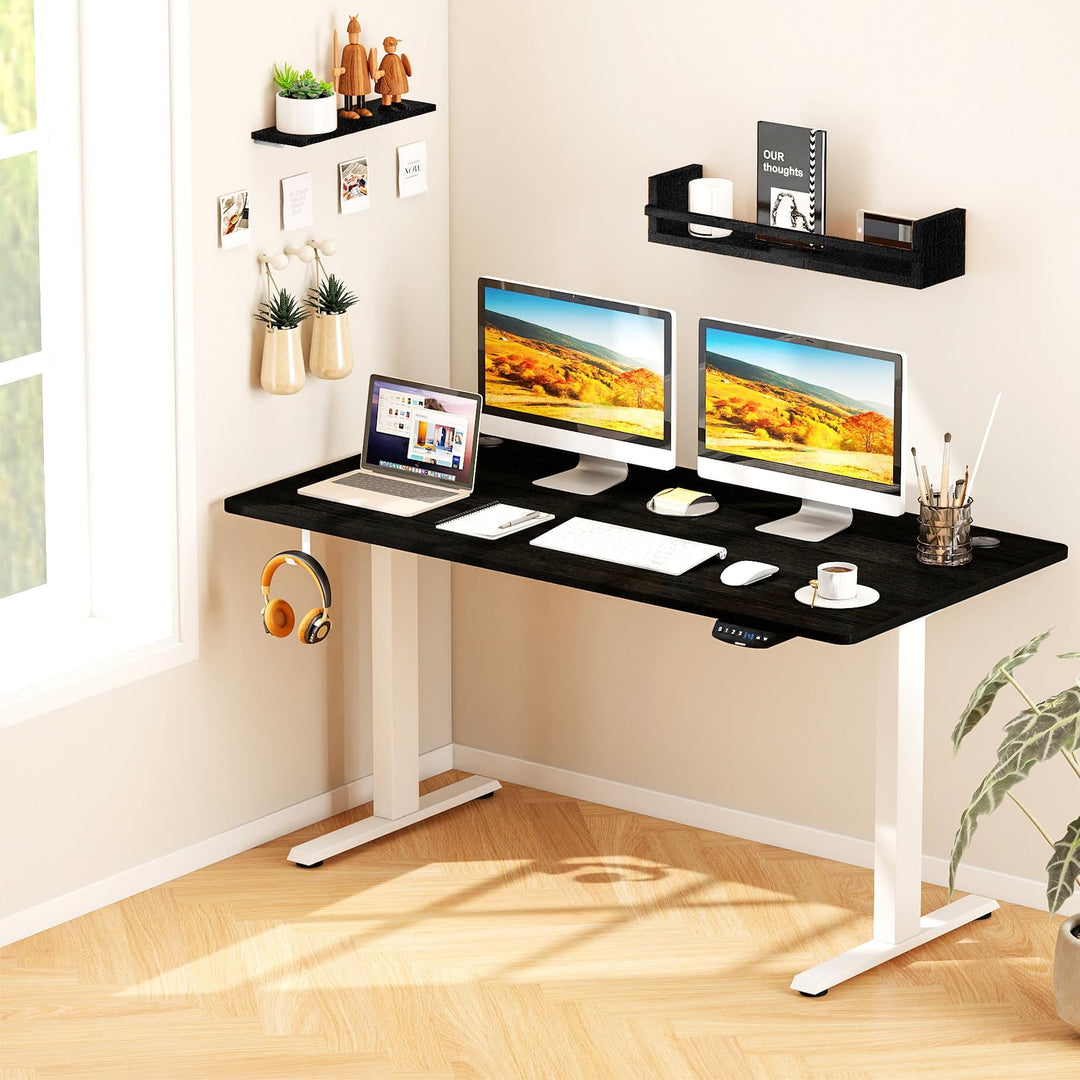 Giantex Universal Wood Table Top 55 x 28 inch Solid One-Piece Desk top