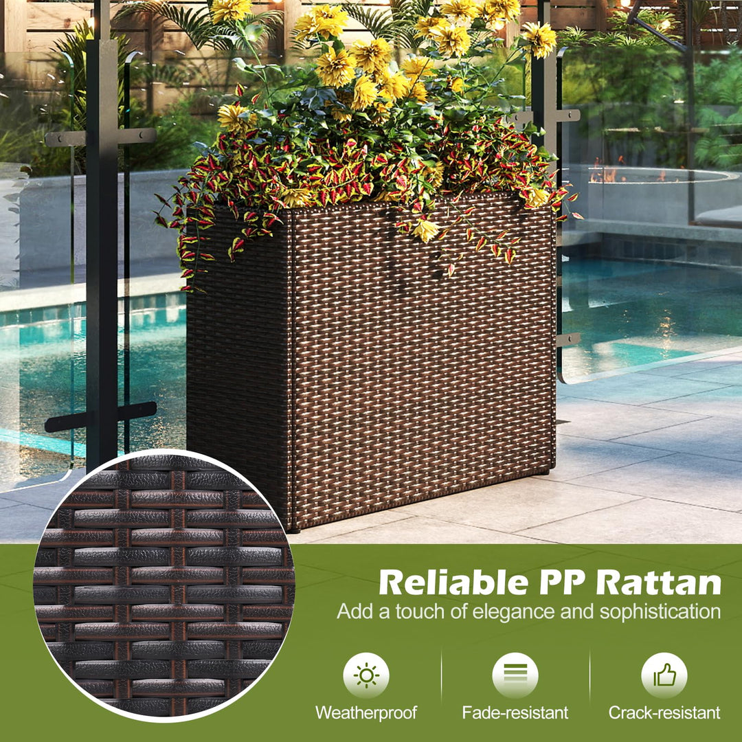 Giantex 32”x11”x24" Wicker Raised Garden Bed