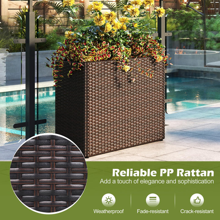 Giantex 32”x11”x24" Wicker Raised Garden Bed