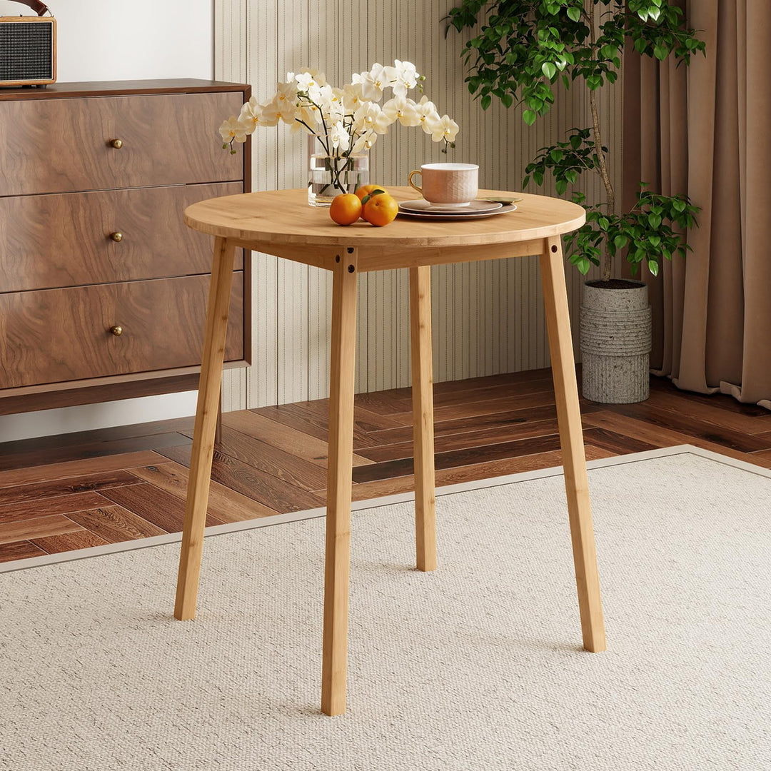 Giantex 27.5-Inches Bamboo Dining Table for 2-4 for Dining Room