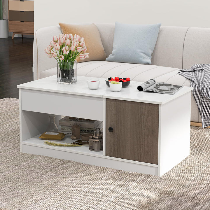 Giantex Lift-Top Coffee Table, Modern Center Table w/Lift Tabletop, Open &amp; Hideaway Compartments