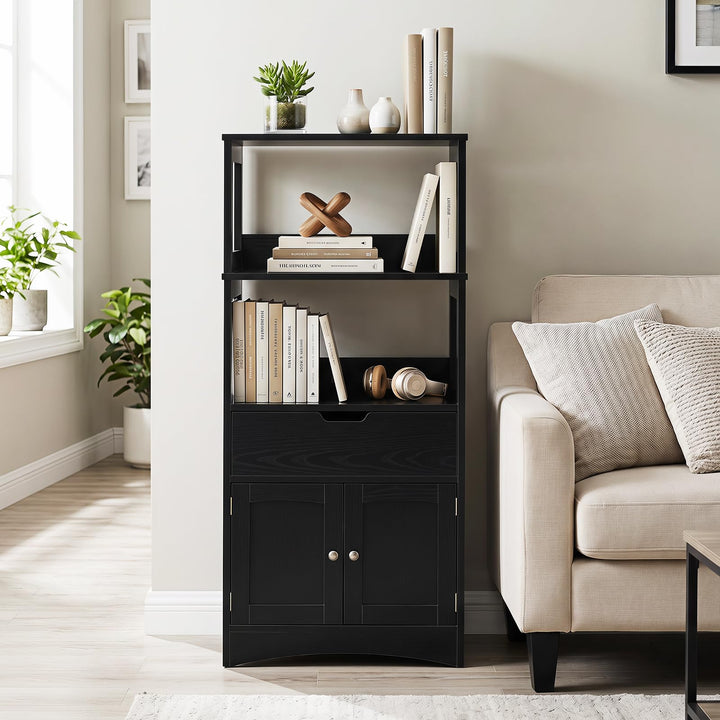GIANTEX Bathroom Storage Cabinet with Open Shelves