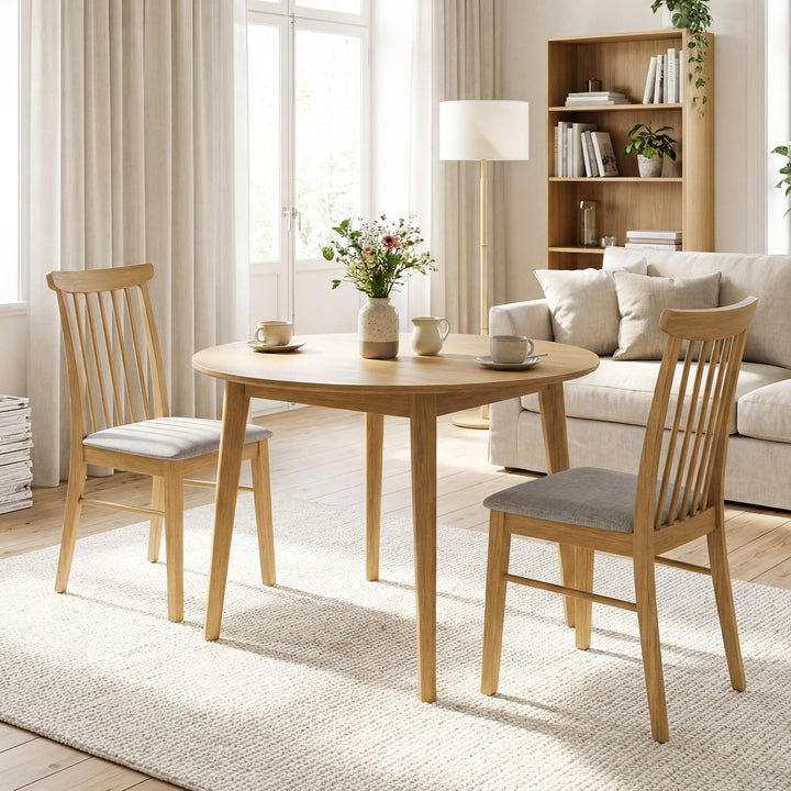 Giantex Dining Chairs Set of 2/4 w/Rubber Wood Frame